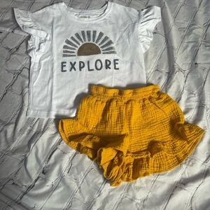 BearPaw White and Yellow Kids Matching Set